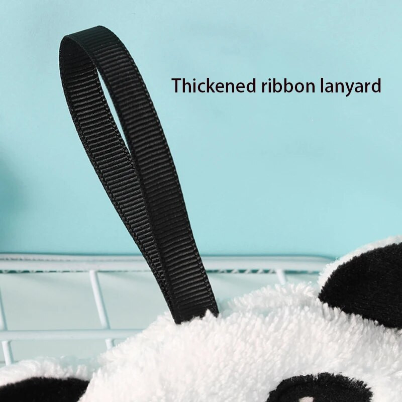 Karikatūra Panda roku dvieļi, divslāņu koraļļu samta īpaši uzsūcošas salvetes Kabatlakats mīksts, ādai draudzīgs, elpojošs