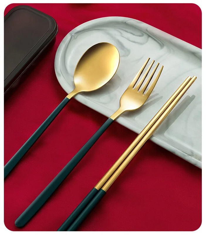 3GAB/DAUDZ Nerūsējošā tērauda galda piederumu komplekts Vakariņu irbulīši, dakšiņas karotes galda piederumu komplekts ar dāvanu kastīti Dropshipping XB 039