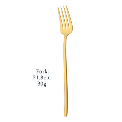 Ματ χρυσό σετ μαχαιροπήρουνων σερβίτσιο από ανοξείδωτο ατσάλι Επιτραπέζιο σερβίτσιο Σπίτι Βραδινό Πιρούνι Τσαγιού Κουτάλι Επιδόρπιο Μαχαίρι Κουζίνας Σετ μαχαιροπήρουνων