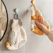 Jauki multfilmu roku dvielis bērniem, īpaši uzsūcošs mikrošķiedras virtuves dvielis koraļļu samta augstas efektivitātes galda piederumu tīrīšanas dvielis