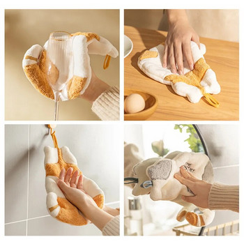 Cute Cartoon πετσέτα χεριών Παιδική σούπερ απορροφητική πετσέτα κουζίνας από μικροΐνες Coral Velvet Πετσέτα καθαρισμού επιτραπέζιων σκευών υψηλής απόδοσης