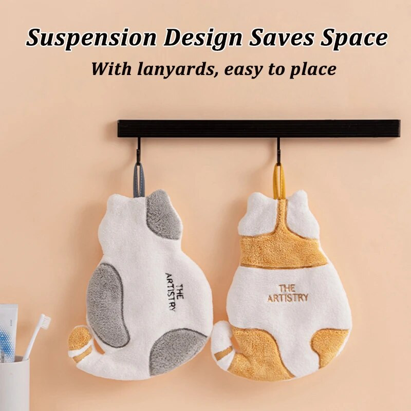 Jauki multfilmu roku dvielis bērniem, īpaši uzsūcošs mikrošķiedras virtuves dvielis koraļļu samta augstas efektivitātes galda piederumu tīrīšanas dvielis