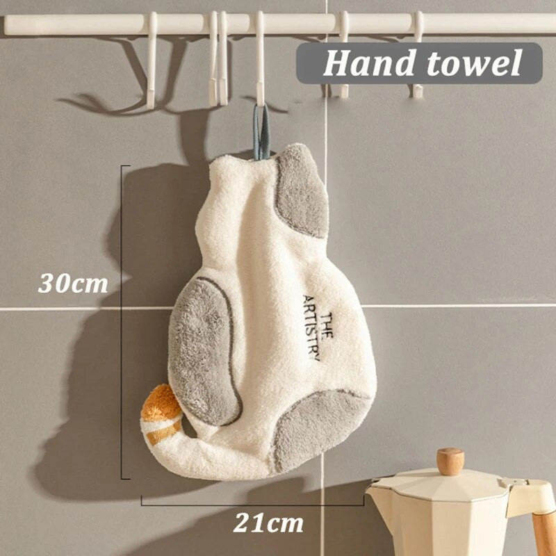 Jauki multfilmu roku dvielis bērniem, īpaši uzsūcošs mikrošķiedras virtuves dvielis koraļļu samta augstas efektivitātes galda piederumu tīrīšanas dvielis