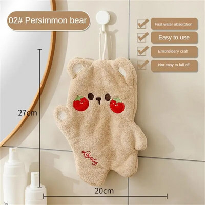 Roku dvieļu komplekts Virtuve Tualete Vannas istaba Bērnu Roku Dvielis Ar Piekārtu Virvi Mīksts Jauks Kaķēns Ātri Dry Dry Koraļļu Uzsūcošs audums