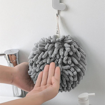 Мека шенилна топка за кърпи за ръце Супер абсорбиращи висящи кърпички Плат Плюшена гъба Кърпи от микрофибър Баня Кухненски аксесоари