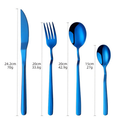 4 gab. Nerūsējošā tērauda galda piederumu komplekts V formas karotes dakšiņas vakariņu nažu komplekts Rainbow trauku komplekts Western galda piederumu ēdināšanas ballīšu serveris