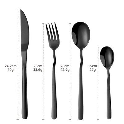 4 gab. Nerūsējošā tērauda galda piederumu komplekts V formas karotes dakšiņas vakariņu nažu komplekts Rainbow trauku komplekts Western galda piederumu ēdināšanas ballīšu serveris