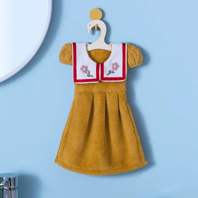 Miela suknelė Rankšluostis Koralų Aksomo Gėlės Siuvinėti Mikropluošto Rankšluostė Namų dekoras Dvejos paskirties virtuvės vonios reikmenys