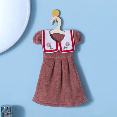 Miela suknelė Rankšluostis Koralų Aksomo Gėlės Siuvinėti Mikropluošto Rankšluostė Namų dekoras Dvejos paskirties virtuvės vonios reikmenys