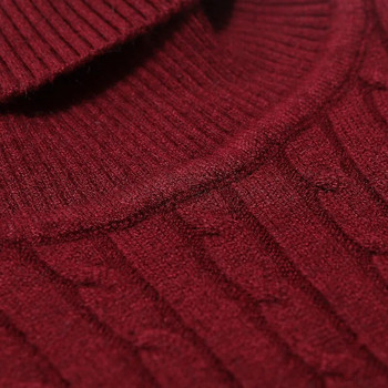14 χρώματα! Νέο ανδρικό μονόχρωμο μονόχρωμο πουλόβερ με ριγέ ζιβάγκο Ζεστό πουλόβερ πουλόβερ.