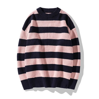 Rudens trikotāžas džemperis vīriešu ziemas ikdienas džemperi Harajuku ielas apģērbs Tate Landon džemperi Zaļi svītrains džemperis sieviešu topi