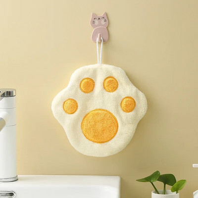 1 gab. Mīksts vannas istabas dvielis vannas istabas dvielis Creative Cat Footprints Dvielis Mājsaimniecības jauks dvielis bērniem tīrīšanas līdzekļi