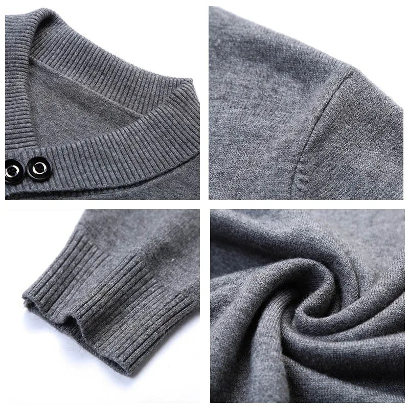 COODRONY Augstas kvalitātes mīksts, silts rudens ziemas džemperis ar apkakli Vīriešu ielas apģērbs Modes ikdienas kokvilnas pulovers džemperi C1228