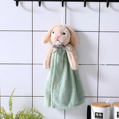 Rabbit Bowknot roku dvielis virtuvei vannas istabai Coral Velvet mikrošķiedras mīkstas, ātri žūstošas, absorbējošas tīrīšanas lupatiņas mājas vannas dvieļi