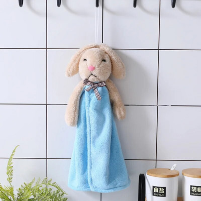 Rabbit Bowknot roku dvielis virtuvei vannas istabai Coral Velvet mikrošķiedras mīkstas, ātri žūstošas, absorbējošas tīrīšanas lupatiņas mājas vannas dvieļi
