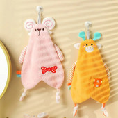 Animacinių filmų gyvūnai Rankšluostis Minkštas koralų vilna, aukštos kokybės sugerianti oda, nekenksminga odai Vaikiška nosinė virtuvės rankšluosčiai