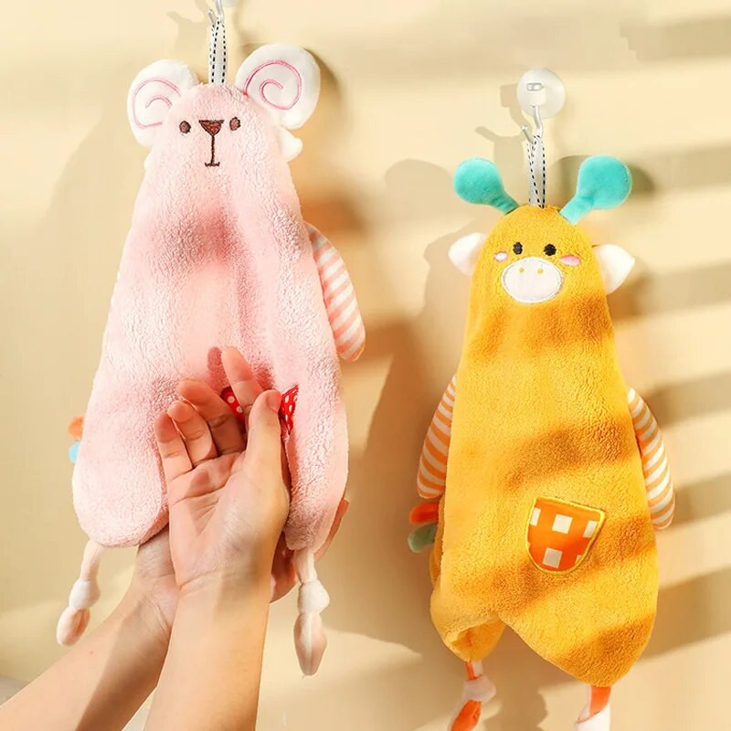 Animacinių filmų gyvūnai Rankšluostis Minkštas koralų vilna, aukštos kokybės sugerianti oda, nekenksminga odai Vaikiška nosinė virtuvės rankšluosčiai