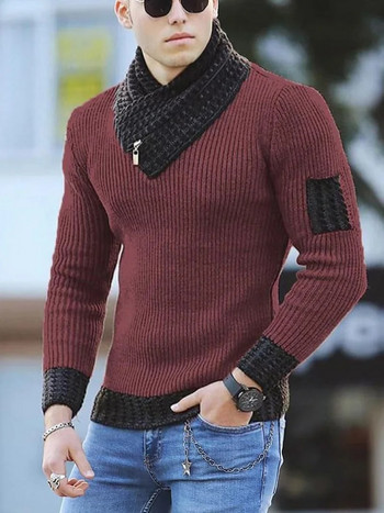 Φθινοπωρινό και χειμερινό πουλόβερ Ανδρικά ρούχα μεγάλου μεγέθους με μακρυμάνικο μανίκι Fashion Boss Thicken