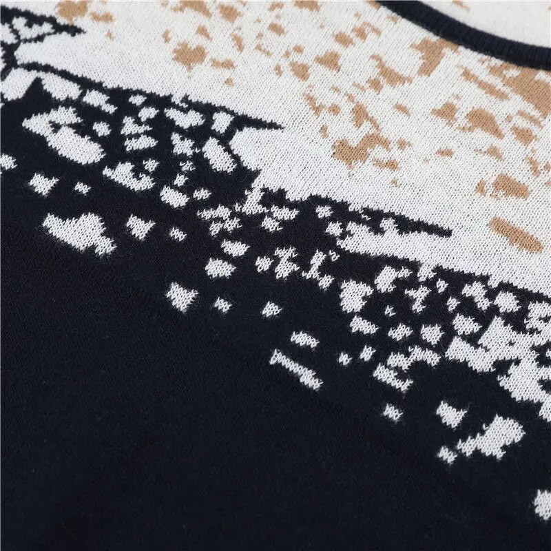 Rudens vyriški megztiniai megztiniai medvilniniai o formos iškirptės ploni bjaurus megztiniai džemperiai Vyriški trikotažas Vyriški dryžuoti megztiniai berniuko prekės ženklo drabužiai