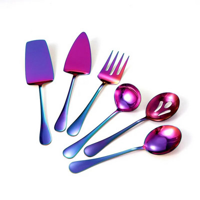 Posuđe za serviranje od zapadnog zlata od nehrđajućeg čelika Vilica Žlica Set lopata Prijenosni pribor za jelo Posuđe za odrezak Kuhinjsko posuđe