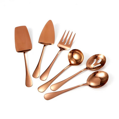 Posuđe za serviranje od zapadnog zlata od nehrđajućeg čelika Vilica Žlica Set lopata Prijenosni pribor za jelo Posuđe za odrezak Kuhinjsko posuđe