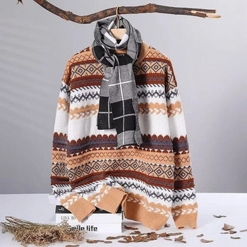 Πλεκτά πουλόβερ για άντρες πουλόβερ Χειμερινά βαμβακερά ζεστά ανδρικά ρούχα Ανδρικά φθινοπωρινά επώνυμα ρούχα Πολυτελή Y2k Vintage Νέο πουλόβερ