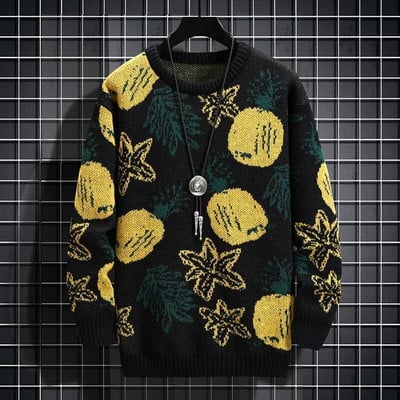 Kötött pulóverek Férfi Pulóverek Téli Pamut Meleg Férfi Ruhák Férfi Őszi Dizájner Ruházat Luxus Y2k Vintage új pulóver