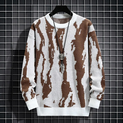 Kötött pulóverek Férfi Pulóverek Téli Pamut Meleg Férfi Ruhák Férfi Őszi Dizájner Ruházat Luxus Y2k Vintage új pulóver