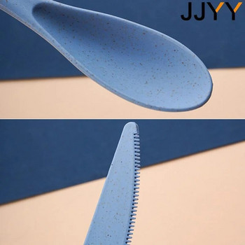 JJYY 1 Set(3Pcs) Δημιουργικό σετ μαχαιροπήρουνων με μαχαιροπίρουνα θήκης πιρούνι Σετ κουταλιού Students School Office Είδη ταξιδιού για το σπίτι