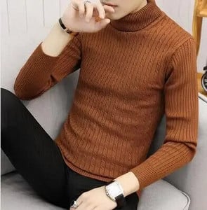 Žieminiai megztiniai su kaklo apykakle vyrams, ploni, šilti megztiniai Nauji vyriški vienspalviai kasdieniai megztiniai megztiniai, 5XL dydis