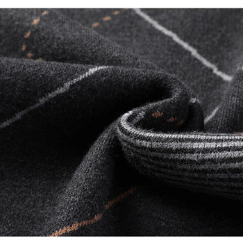 Φθινοπωρινό Χειμερινό Ανδρικό Μακρυμάνικο Πουλόβερ Νεανικής Μόδας Πλεκτά που ταιριάζουν στο Top Γκρι μαύρο πουλόβερ -Μεγέθη S-4XL