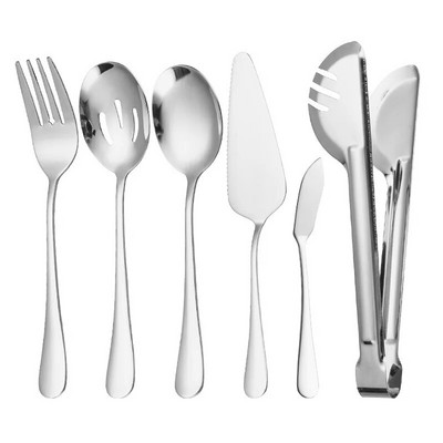 5 tk Kuldne paksu roostevabast terasest avalik söögiriistade komplekt Lääne teenindus Lusikas Kurn Kahvel Kook Kühvlitangid Köögilauanõud