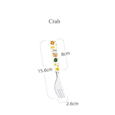 Lauva karikatūra nazis dakša karote galda piederumi bērniem galda piederumu komplekts jauks ziloņu keramikas nerūsējošā tērauda deserta karote augļu dakša