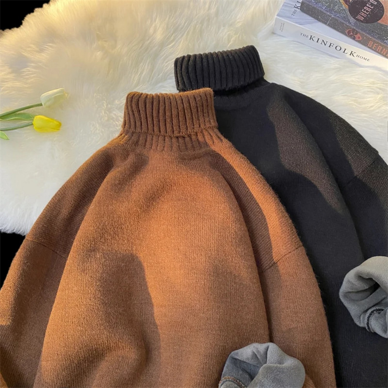 Žiemos vilnos šilti megztiniai Vyriški megztiniai megztiniai megztiniai megztiniai stori vyriški laisvalaikio megztiniai Slim Fit grynas megztinis