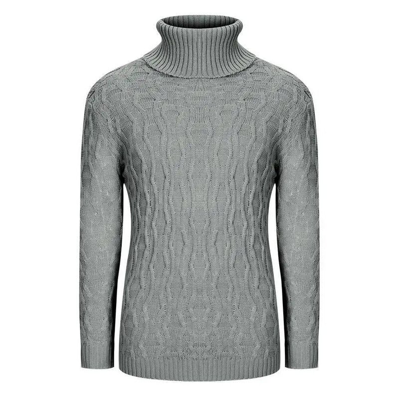 Sügis/talv uued meeste kampsunid vabaaja ühevärvilised kilpkonnakaelusega pikkade varrukatega Argyle Twist kootud pulloverid õues kasutatavad soojad džemprid