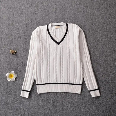 Didžiosios Britanijos mokyklinė uniforma JK megztinis V formos kaklo megztinis megztinis megztinis medvilninis mokyklinis mergaičių uniformos viršūnės ilgomis rankovėmis 3 spalvų megztinis