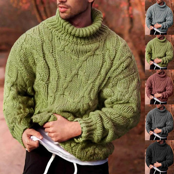 Fashion Tops Ανδρικό πουλόβερ Fleece Ζεστό Υψηλής Ποιότητας Φθινοπωρινά Ρούχα Χειμώνας Jumper Πλεκτά Πλεκτά Πουλόβερ Μακρυμάνικο
