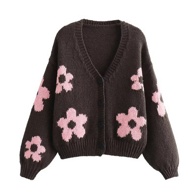 Sieviešu džemperi ar briljanta adītu jaciņu ar paneļiem ar O veida kakla izgriezumu garām piedurknēm ar vienrindu sieviešu džemperi 2023. gada ziemas mīksts sieviešu virsdrēbes