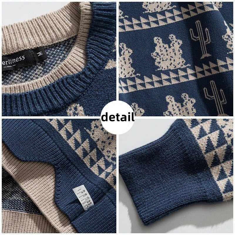 Puloveri ar apkakli Ikdienas džemperi vīriešiem Apģērbi Vintage vīriešu džemperis Pulovers Ikdienas bezmaksas piegāde Vīriešu apģērbi