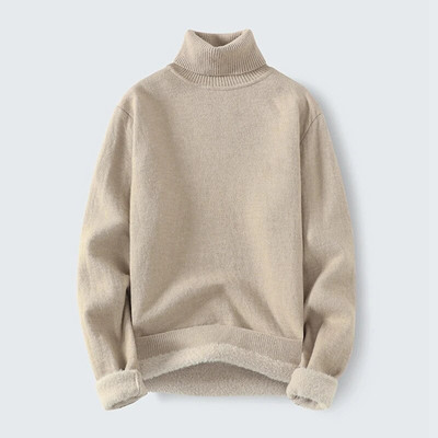 Žieminis plonas vilnos megztinis megztinis su kaklo kaklu Vyriškas madingi megztiniai šilti vyriški Casaul korėjietiško stiliaus kietas mezgimo megztinis Vyras