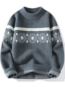 Férfi pulóver pulóver Őszi divat Alkalmi laza csíkos O-nyakú kötött nagyméretű Harajuku utcai ruházat kötöttáru A268