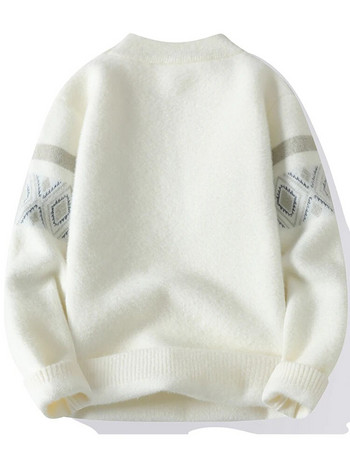 Ανδρικό πουλόβερ πουλόβερ Μόδα φθινοπώρου Casual χαλαρό ριγέ πλεκτό με λαιμόκοψη Oversize Harajuku Streetwear Πλεκτά Hot Sale A268