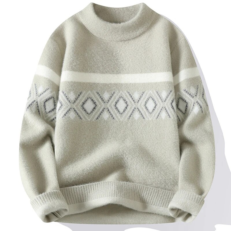 Férfi pulóver pulóver Őszi divat Alkalmi laza csíkos O-nyakú kötött nagyméretű Harajuku utcai ruházat kötöttáru A268