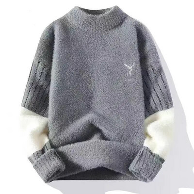 Ziemas Vīriešu siltie Džemperi Vīriešiem Apģērbi Bruņurupuču Puloveri Vīriešu Mētelis Vīriešu Džemperis Vīriešu Apģērbi Burtu raksts Puloveri