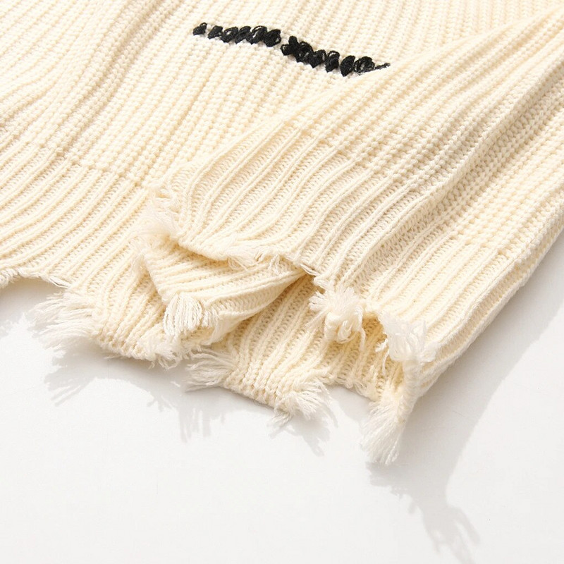 High Street svītraini džemperi vīriešiem brīvi ikdienas modes džemperis ar garām piedurknēm Adīšana Harajuku All-match Youthful Vitality