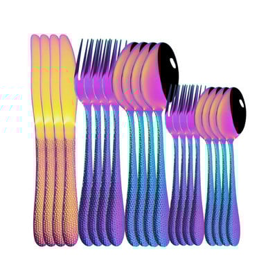 Western Black Σετ μαχαιροπήρουνων από ανοξείδωτο ατσάλι Μαύρα σερβίτσια τραπεζαρίας Σετ μαχαιροπήρουνων για βραδινό κέικ πιρούνι κουτάλι Μαχαίρι σετ μαχαιροπήρουνων