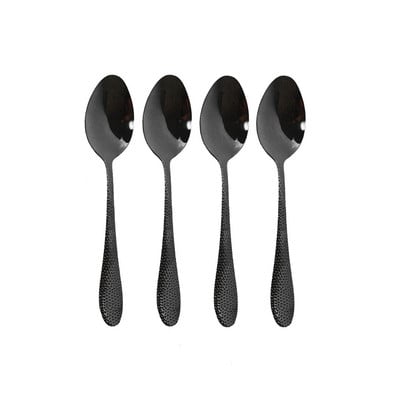 Western Black Σετ μαχαιροπήρουνων από ανοξείδωτο ατσάλι Μαύρα σερβίτσια τραπεζαρίας Σετ μαχαιροπήρουνων για βραδινό κέικ πιρούνι κουτάλι Μαχαίρι σετ μαχαιροπήρουνων