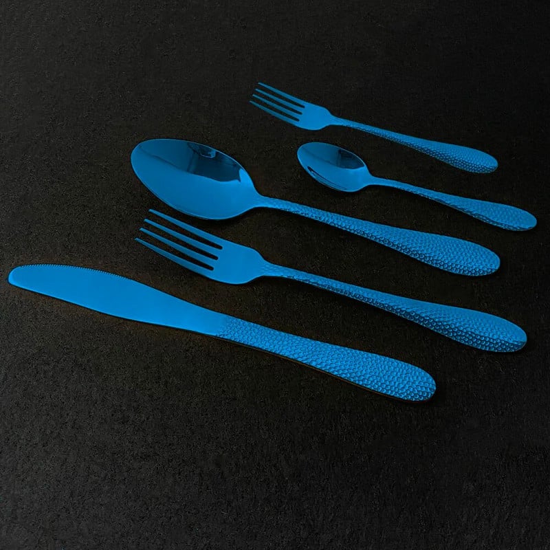 Western Black Σετ μαχαιροπήρουνων από ανοξείδωτο ατσάλι Μαύρα σερβίτσια τραπεζαρίας Σετ μαχαιροπήρουνων για βραδινό κέικ πιρούνι κουτάλι Μαχαίρι σετ μαχαιροπήρουνων