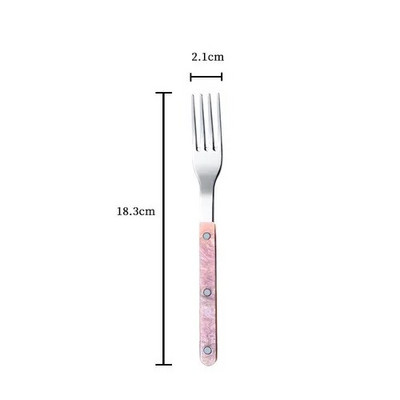 Korejiešu nazis un dakšiņas karote Rietumu galda piederumu komplekts Rozā meitenes sirds 304 Nerūsējošā tērauda deserta karote galvenās maltītes nazis un dakša