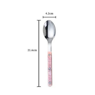 Korejiešu nazis un dakšiņas karote Rietumu galda piederumu komplekts Rozā meitenes sirds 304 Nerūsējošā tērauda deserta karote galvenās maltītes nazis un dakša